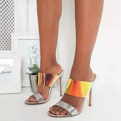 Flamenco Silver Stiletto High Heel Shoes - Fashion Genie Boutique