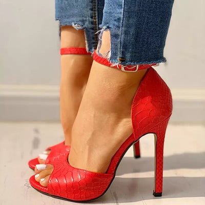 City Chick White Strappy Sandals High Heel Shoes - Fashion Genie Boutique