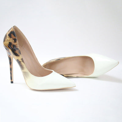 Rebel Affair Brown Leopard Print Stiletto Court Shoe - Fashion Genie Boutique