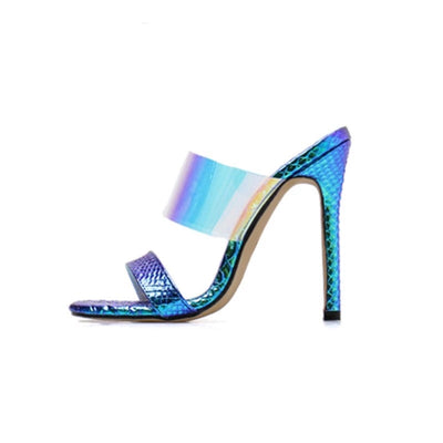 Flamenco Blue Stiletto High Heel Shoes - Fashion Genie Boutique