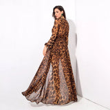 Wow Effect Brown Leopard Dipped Hem Playsuit - Fashion Genie Boutique