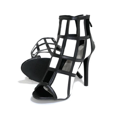 Thrillers Black & White Stiletto Heels - Fashion Genie Boutique