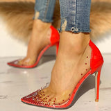 Washington Black Crystal Stiletto Pump Shoes - Fashion Genie Boutique