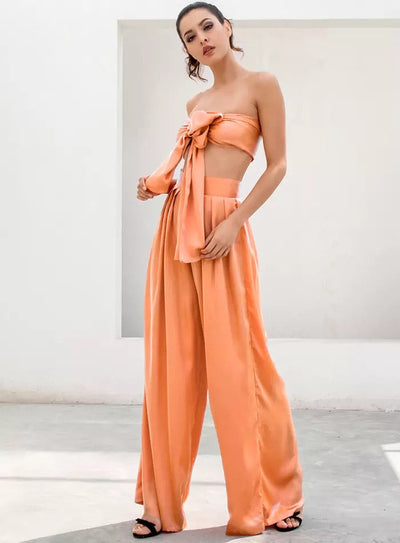 Dream Life Orange Changeable Top & Wide Leg Trousers Co-Ord - Fashion Genie Boutique