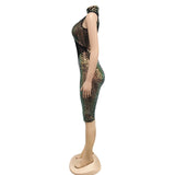 Kandice Multi Mesh Iridescent Sequin Mesh Mini Dress - Fashion Genie Boutique