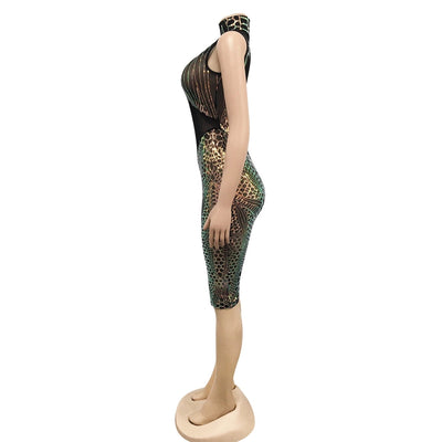 Kandice Multi Mesh Iridescent Sequin Mesh Mini Dress - Fashion Genie Boutique