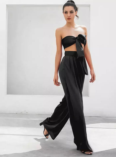 Dream Life Black Changeable Top & Wide Leg Trousers Co-Ord - Fashion Genie Boutique
