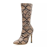 Wonder Snake Print Boots - Fashion Genie Boutique