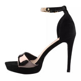 Tennessee Black Stiletto High Heel Shoes - Fashion Genie Boutique