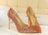 Till the Glitter Ends Bronze High Heels - Fashion Genie Boutique