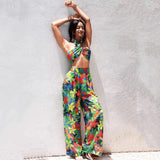 Frenzy Multi Floral Print Top & Wide Leg Trousers Co-Ord - Fashion Genie Boutique