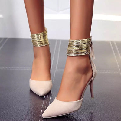 Bonnie Nude Pointed Toe Stiletto Heels - Fashion Genie Boutique