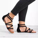 Vermont Brown PU Sandles - Fashion Genie Boutique