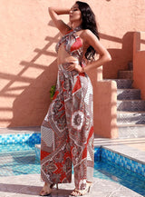 Glorious Red Changeable Top & Wide Leg Trousers Co-Ord - Fashion Genie Boutique