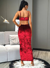 Afterparty Red Cut Out Maxi Dress - Fashion Genie Boutique