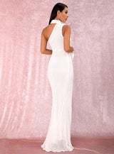 Dangerous Love White Ruffle Sequin Maxi Dress - Fashion Genie Boutique