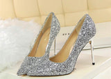 Till the Glitter Ends Silver High Heels - Fashion Genie Boutique