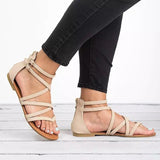 Vermont Brown PU Sandles - Fashion Genie Boutique