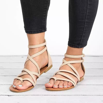 Vermont Brown PU Sandles - Fashion Genie Boutique