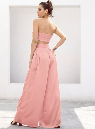 Dream Life Light Pink Changeable Top & Wide Leg Trousers Co-Ord - Fashion Genie Boutique