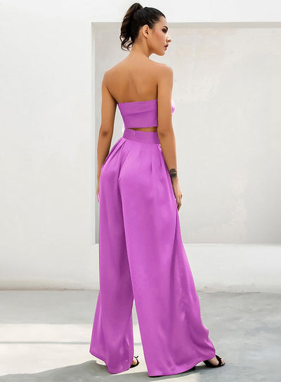 Dream Life Pink Changeable Top & Wide Leg Trousers Co-Ord - Fashion Genie Boutique