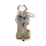 Rock Out Nude Snake Print Stiletto Shoes - Fashion Genie Boutique