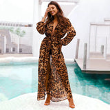 Cancan Brown Leopard Print Kaftan - Fashion Genie Boutique