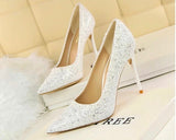 Till the Glitter Ends White High Heels - Fashion Genie Boutique