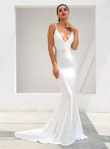 Elegantly Blissful White Slinky Maxi Dress - Fashion Genie Boutique