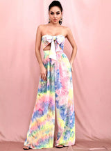 Libby Multi Tie-Dye Print Changeable Top & Wide Leg Trousers Co-Ord - Fashion Genie Boutique