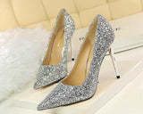 Till the Glitter Ends Silver High Heels - Fashion Genie Boutique