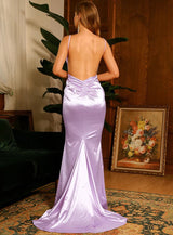 Elegantly Blissful Purple Slinky Maxi Dress - Fashion Genie Boutique