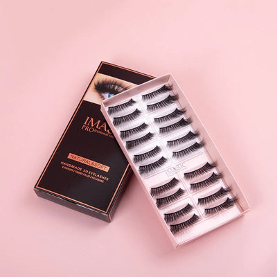 10 Pairs - Faux Mink False Eyelashes - Fashion Genie Boutique