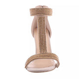 Rock Chic Beige Crystal Embellished Stiletto Shoes - Fashion Genie Boutique