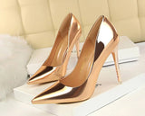 Chic Life Silver High Heel Pump Shoes - Fashion Genie Boutique