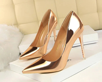 Chic Life Silver High Heel Pump Shoes - Fashion Genie Boutique