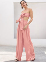 Dream Life Light Pink Changeable Top & Wide Leg Trousers Co-Ord - Fashion Genie Boutique
