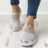 Golden Daze Silver Slip On Trainer - Fashion Genie Boutique