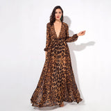 Wow Effect Brown Leopard Dipped Hem Playsuit - Fashion Genie Boutique