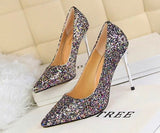 Till the Glitter Ends Multi High Heels - Fashion Genie Boutique
