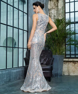 Sweet Evidence Silver Sequin Fishtail Maxi Dress - Fashion Genie Boutique