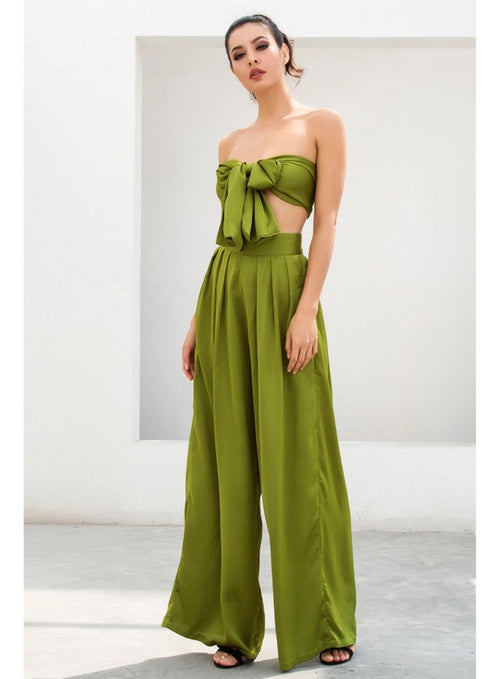 Dream Life Green Changeable Top & Wide Leg Trousers Co-Ord - Fashion Genie Boutique