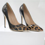Rebel Affair Black Leopard Print Stiletto Court Shoe - Fashion Genie Boutique