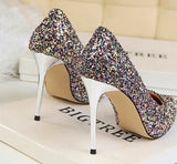 Till the Glitter Ends Multi High Heels - Fashion Genie Boutique