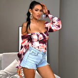 Dream Day Bardot Long Sleeve Top - Fashion Genie Boutique
