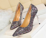 Till the Glitter Ends Multi High Heels - Fashion Genie Boutique