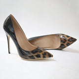 Rebel Affair Black Leopard Print Stiletto Court Shoe - Fashion Genie Boutique