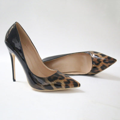 Rebel Affair Black Leopard Print Stiletto Court Shoe - Fashion Genie Boutique