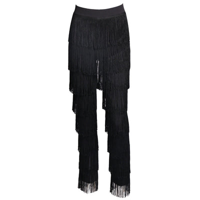 Ava Fringe High Waisted Trousers - Fashion Genie Boutique