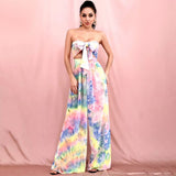 Libby Multi Tie-Dye Print Changeable Top & Wide Leg Trousers Co-Ord - Fashion Genie Boutique